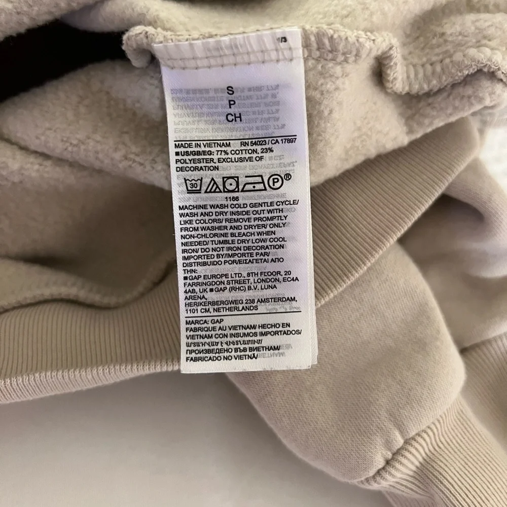 GAP Moonstone Beige Vintage Soft Raglan Sweatshirt - Picture 12 of 14